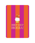 Wenskaart - Hiep hiep hoera + taartje