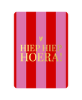wenskaart - Hiep hiep hoera + hartje
