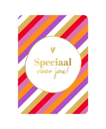 Wenskaart - Speciaal voor jou + stripes