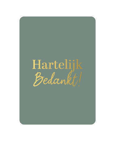 Wenskaart - Hartelijk bedankt