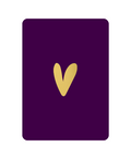 Wenskaart - Hart goud (paars)