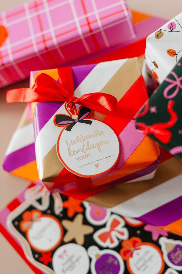 Cadeaulabel Kerst - Ornament (dubbelzijdig)