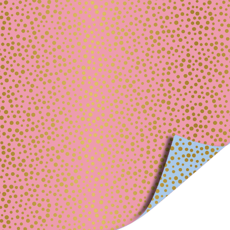 Cadeaupapier - Luxury dots blue/pink