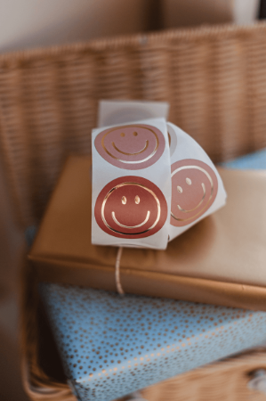 Stickers - Smileys mokka - 10 stuks