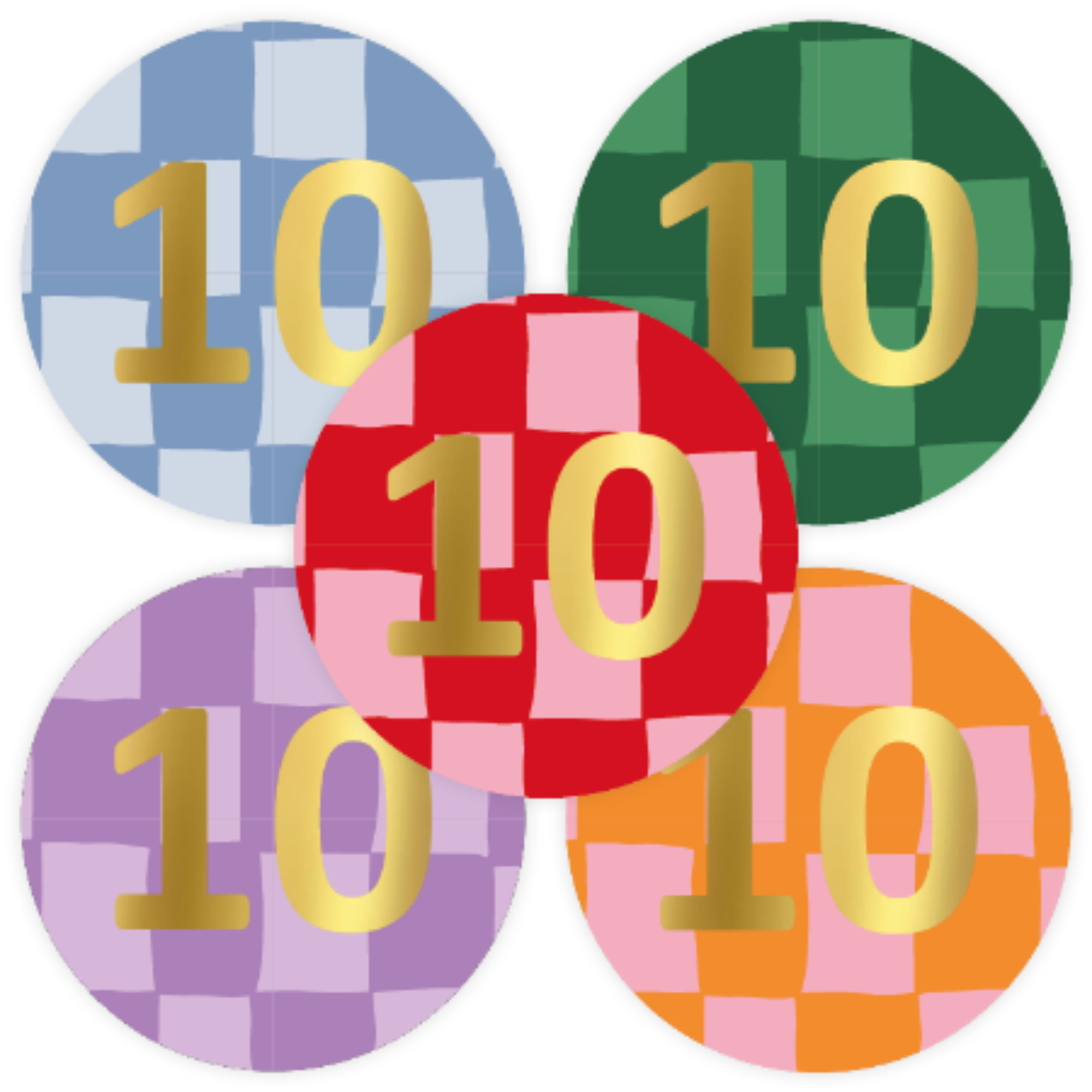 Stickers - verjaardag cijfers - kies je cijfer - 10 stuks