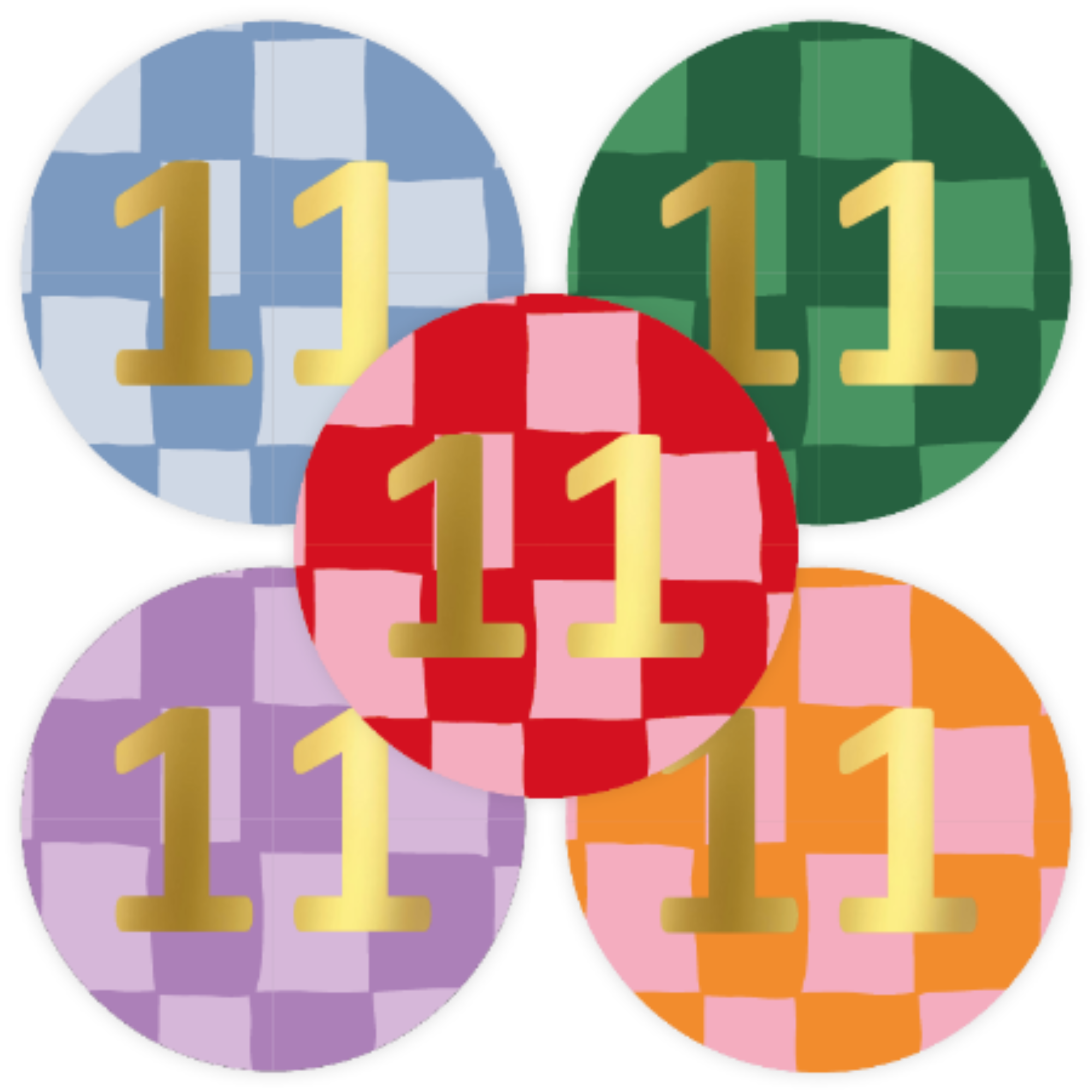 Stickers - verjaardag cijfers - kies je cijfer - 10 stuks
