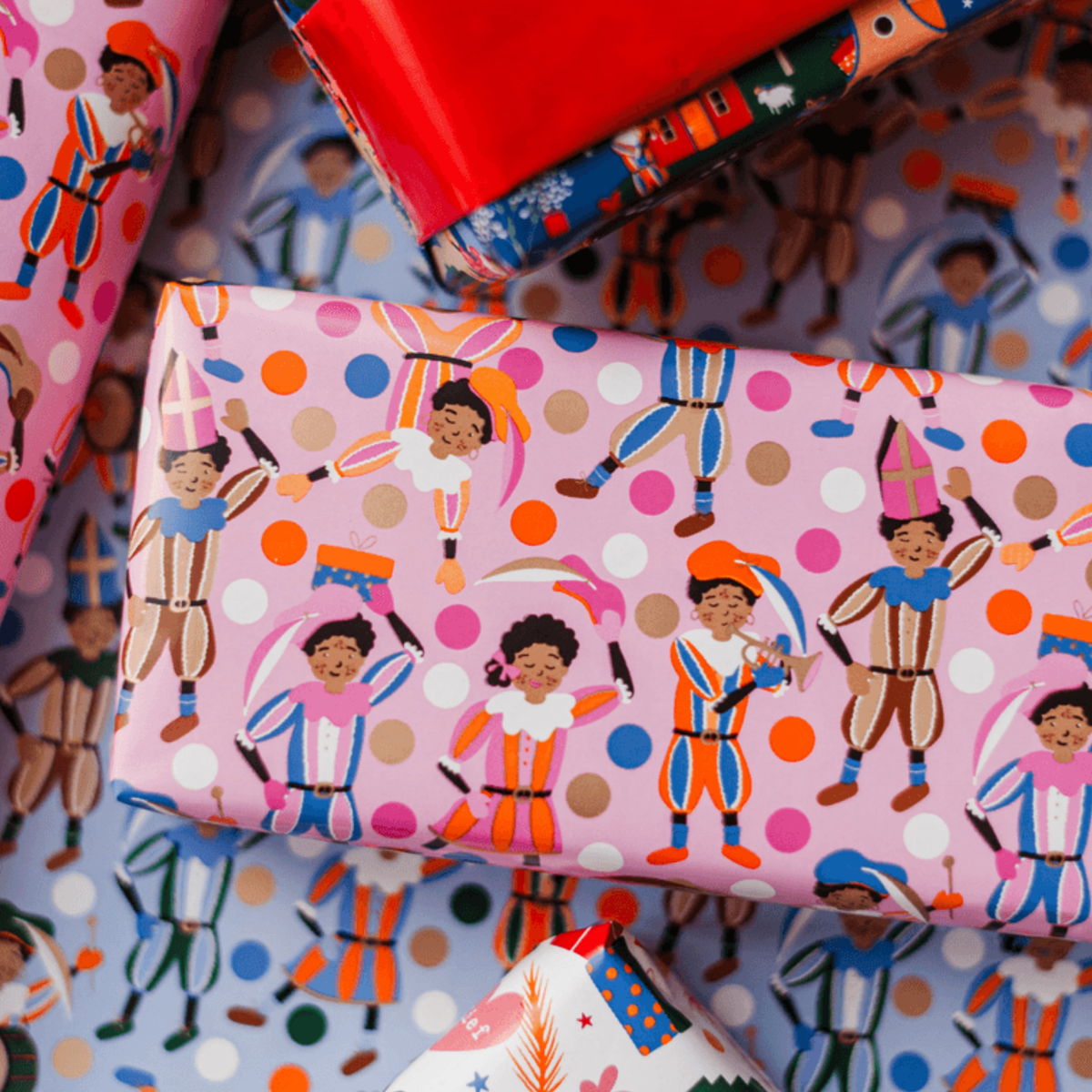 Cadeaupapier Sint - Pieten pret