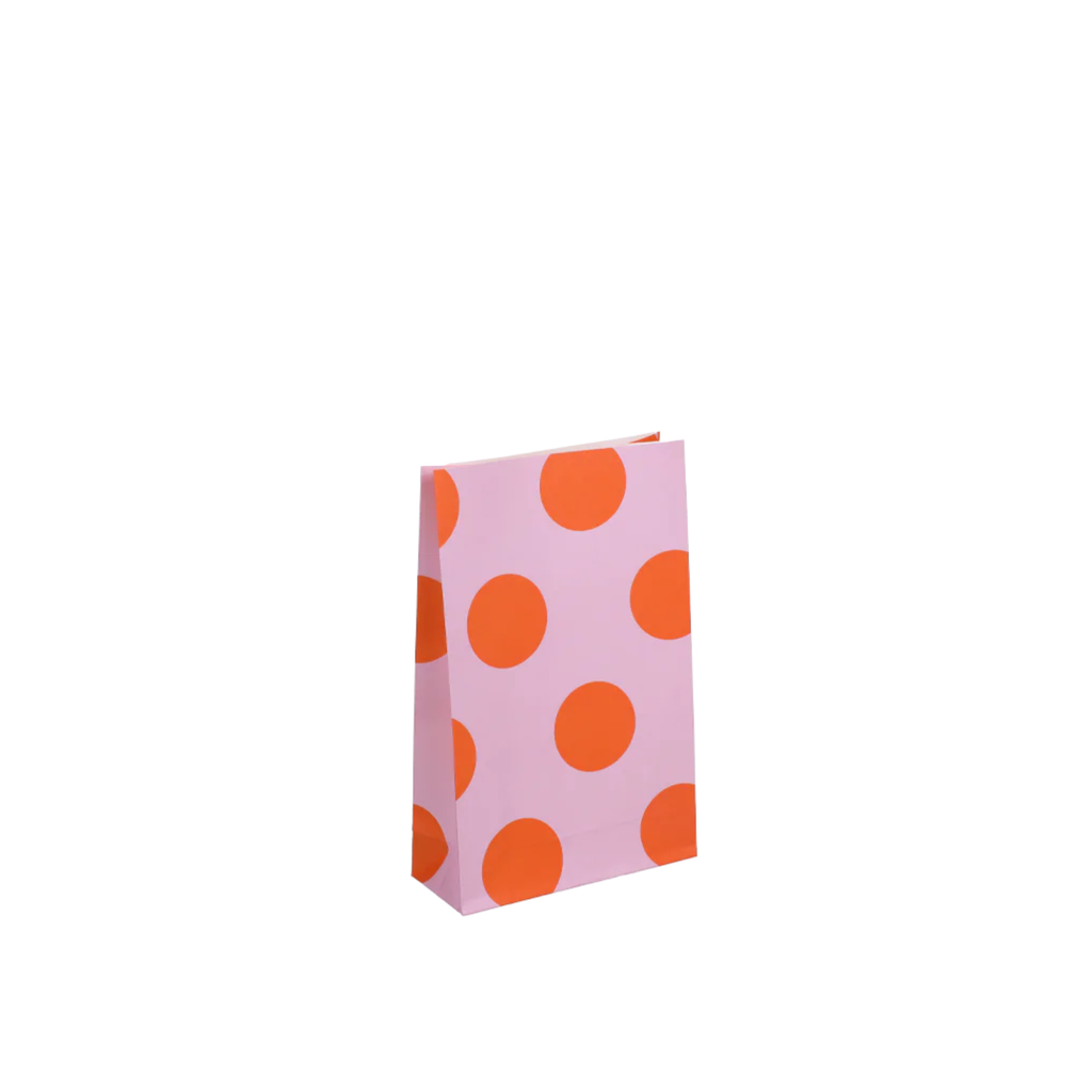 Blokbodemzakken - Lottie dottie · pink cherub + blood orange - 5 stuks