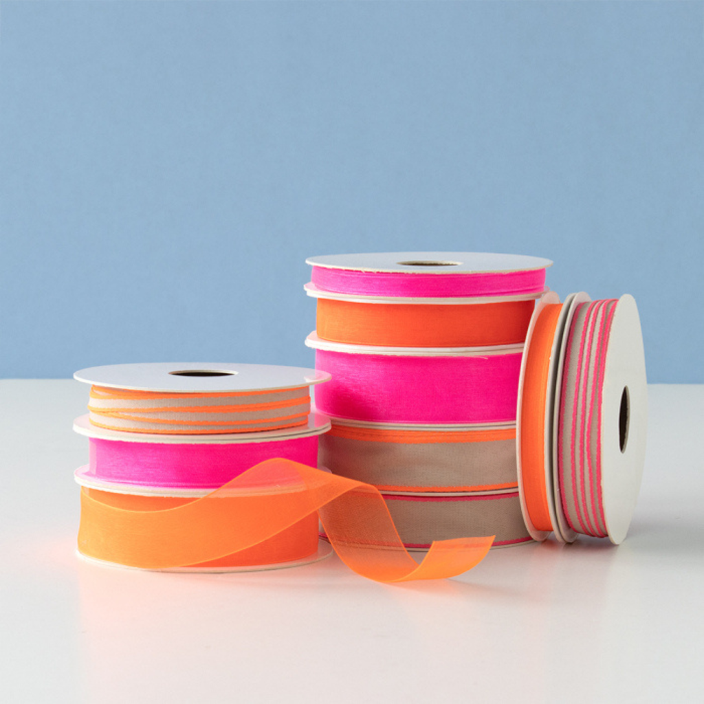 Lint - Organza Fluor Pink - 7mm