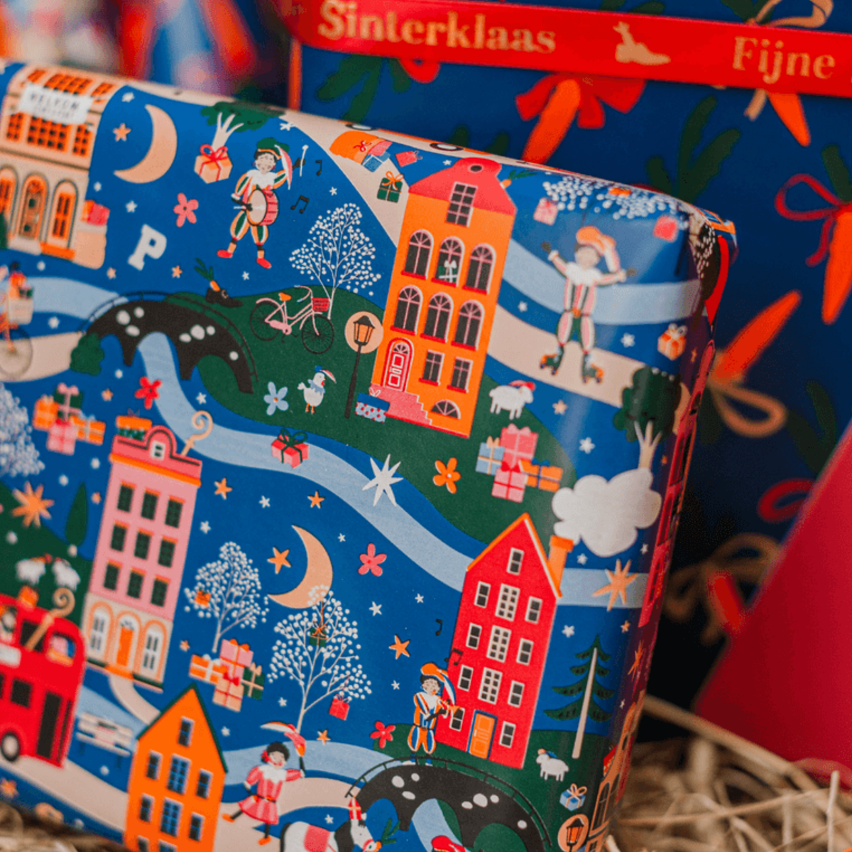 Cadeaupapier Sint - Sint is in town