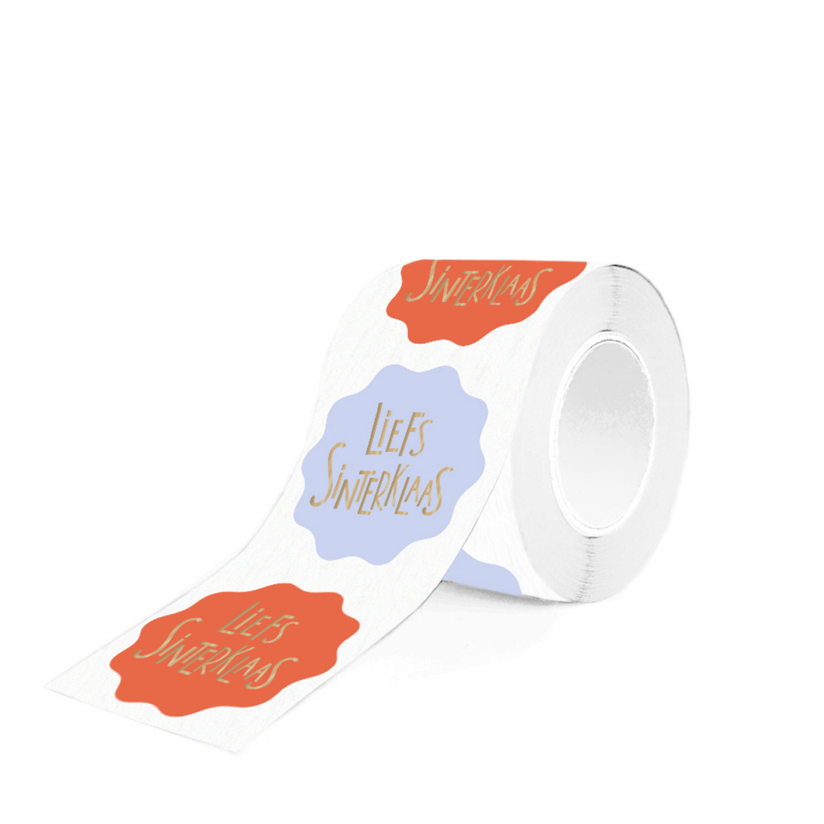 Stickers Sint duo - Liefs Sinterklaas Goud - 10 stuks