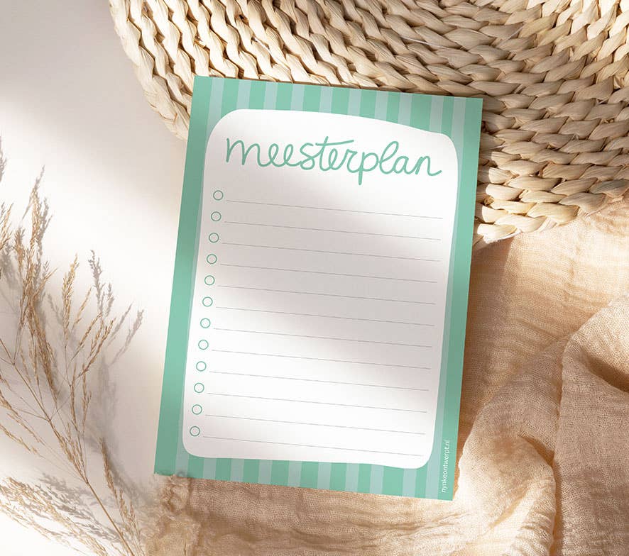 Notitieblok - A6-  Meesterplan