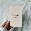 Wenskaart - Thank you - met goudfolie