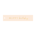 Cadeaulabel happy birthday met goudfolie
