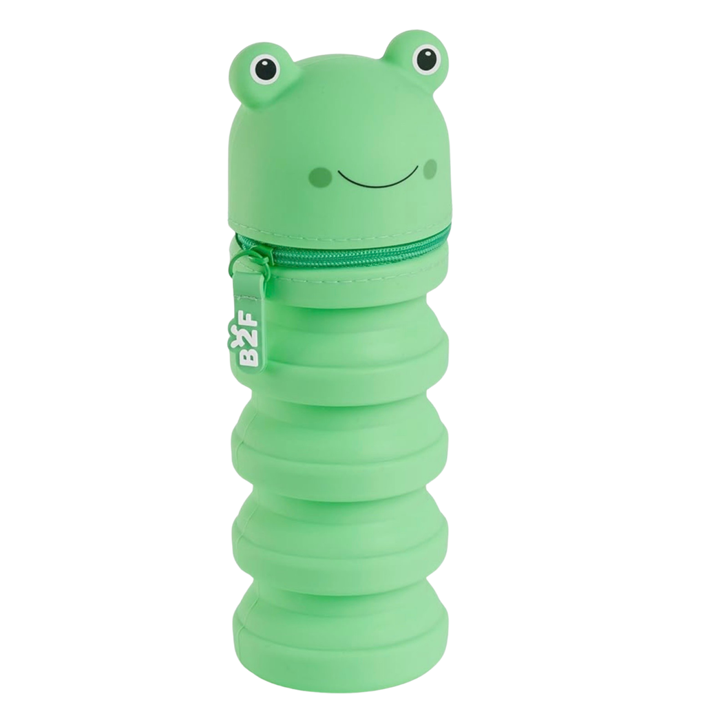 Etui van een kikker die ook gebruikt kan worden als pennenbakje