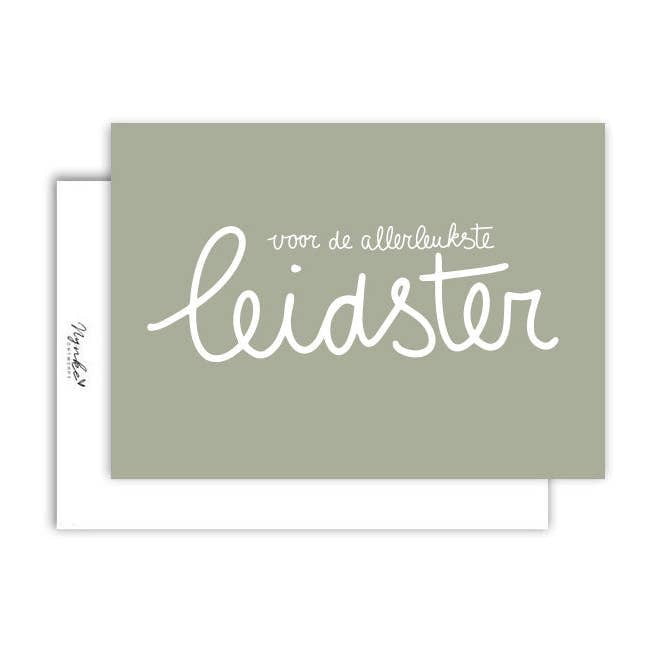 Wenskaart - Allerleukste leidster