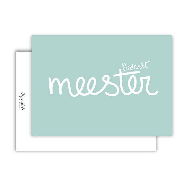 Wenskaart - Bedankt meester