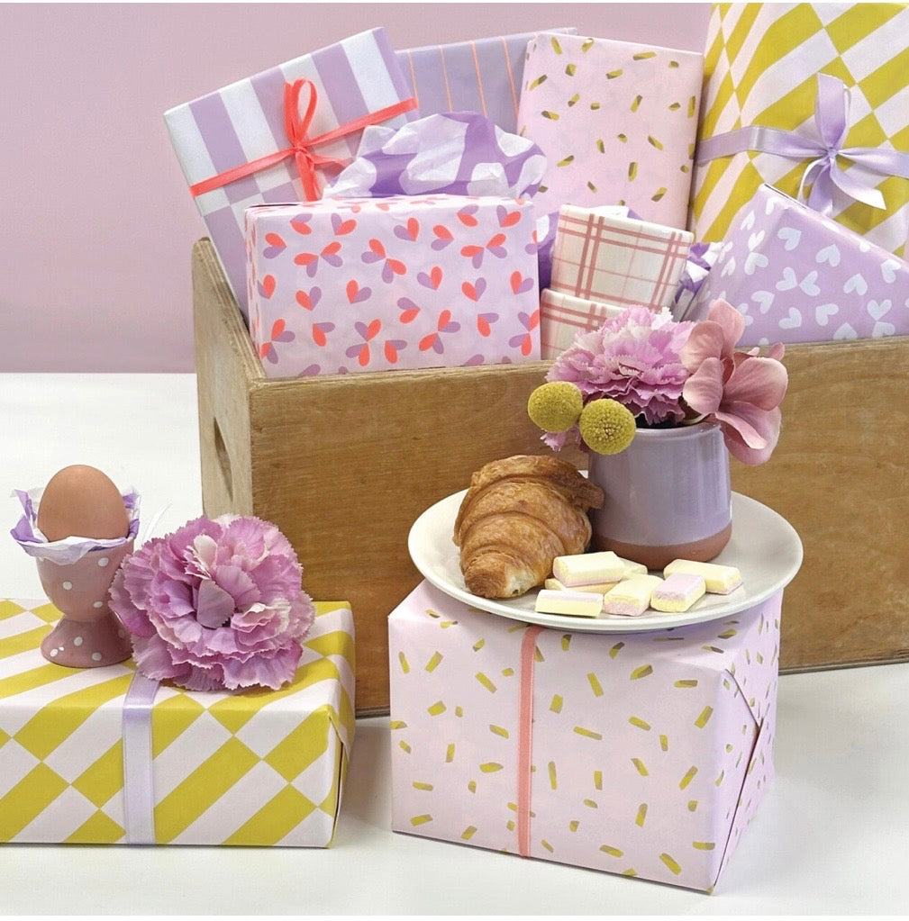 Cadeaupapier - colorblocking duotone fresh