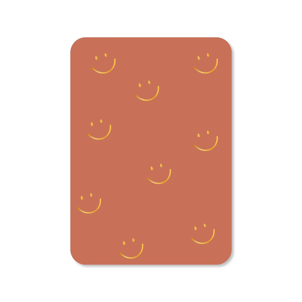 bruine kaart metv veel smileys in goudfolie
