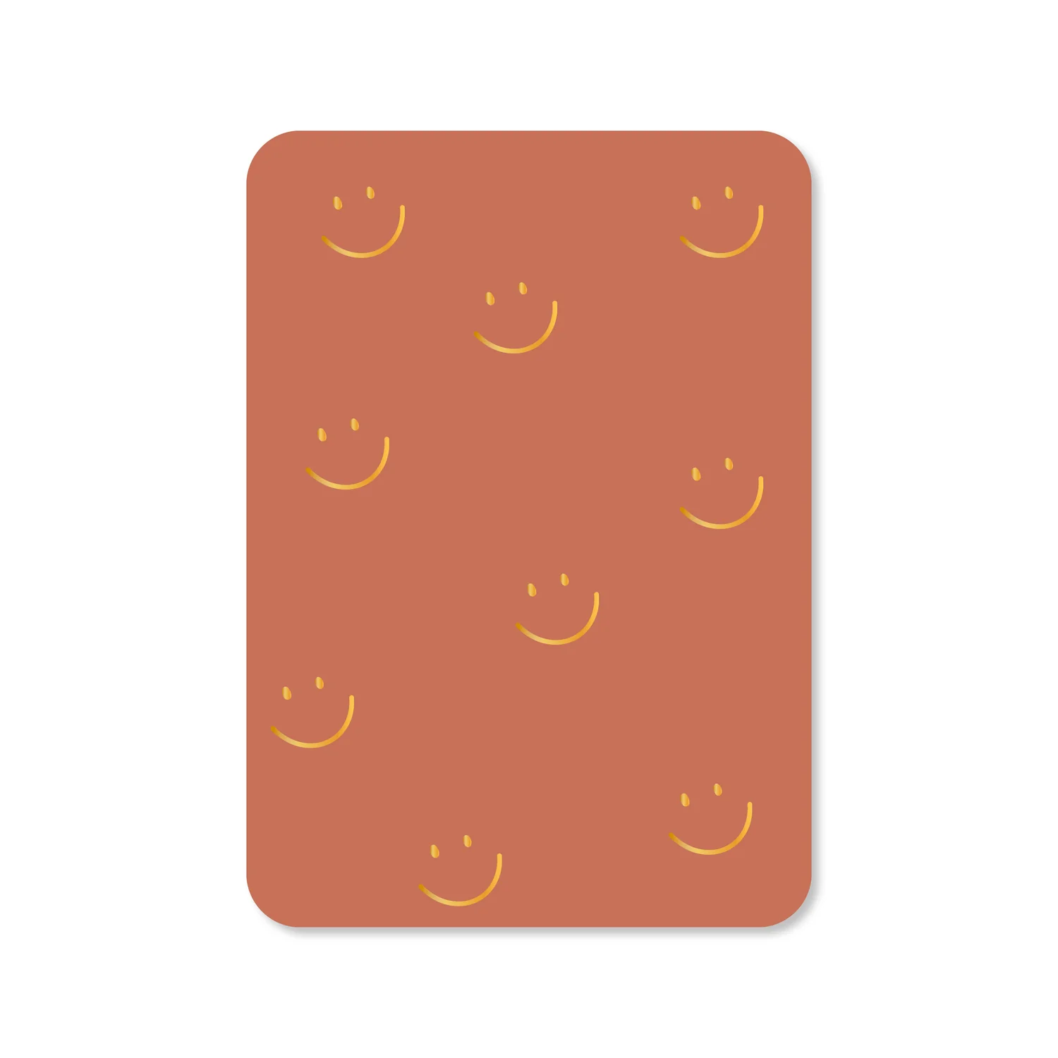 bruine kaart metv veel smileys in goudfolie
