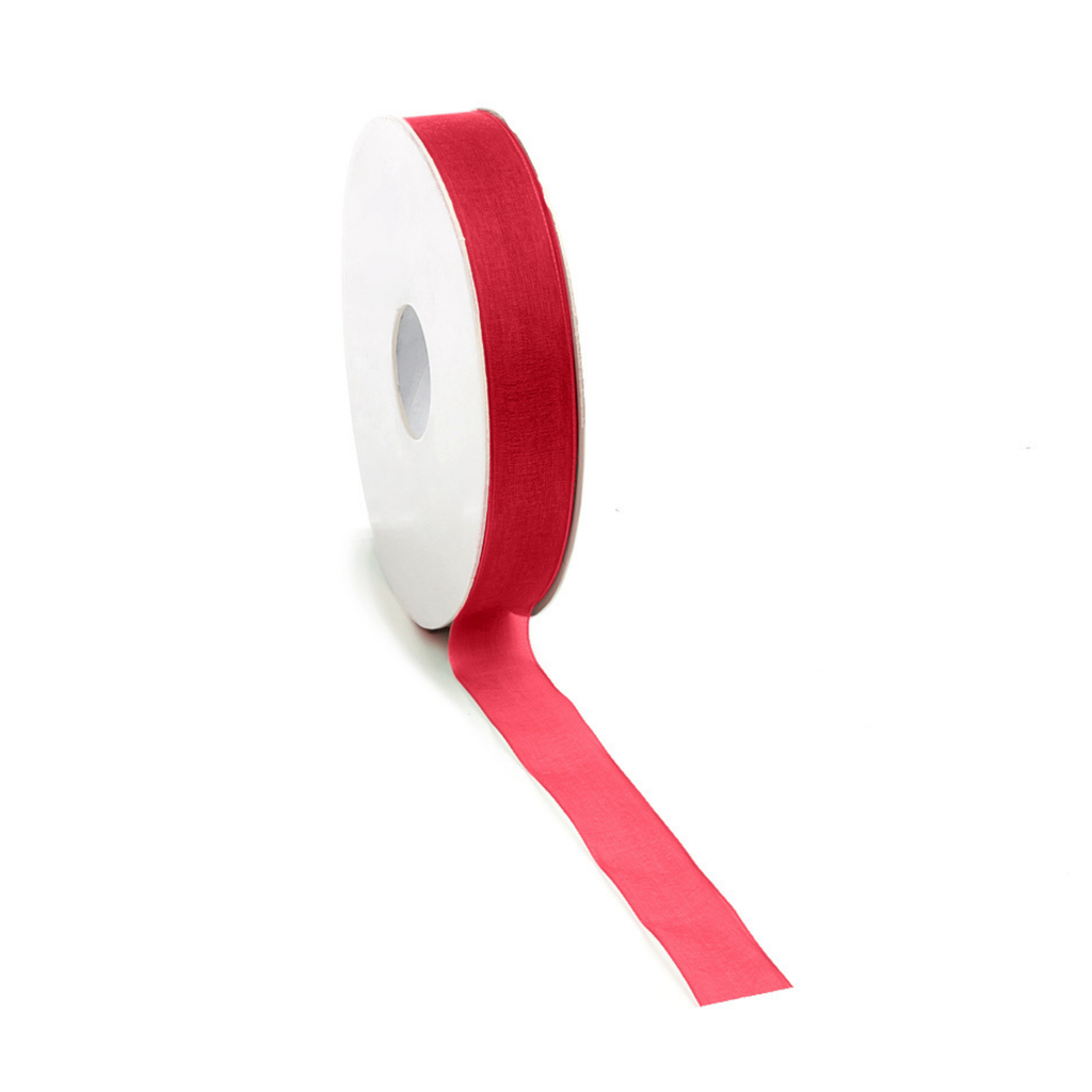 15 mm breed organza lint in de kleur deep red