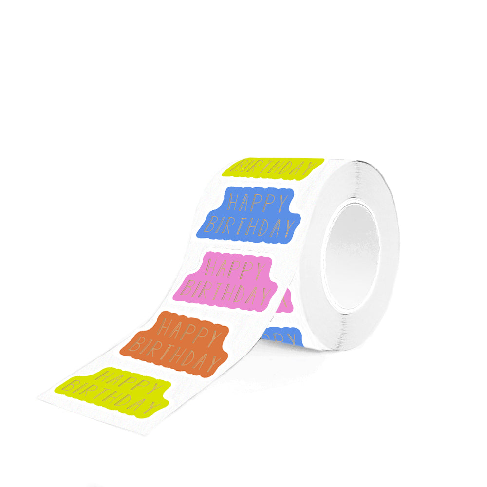 Stickers - Happy Birthday Joy Gold - 10 stuks