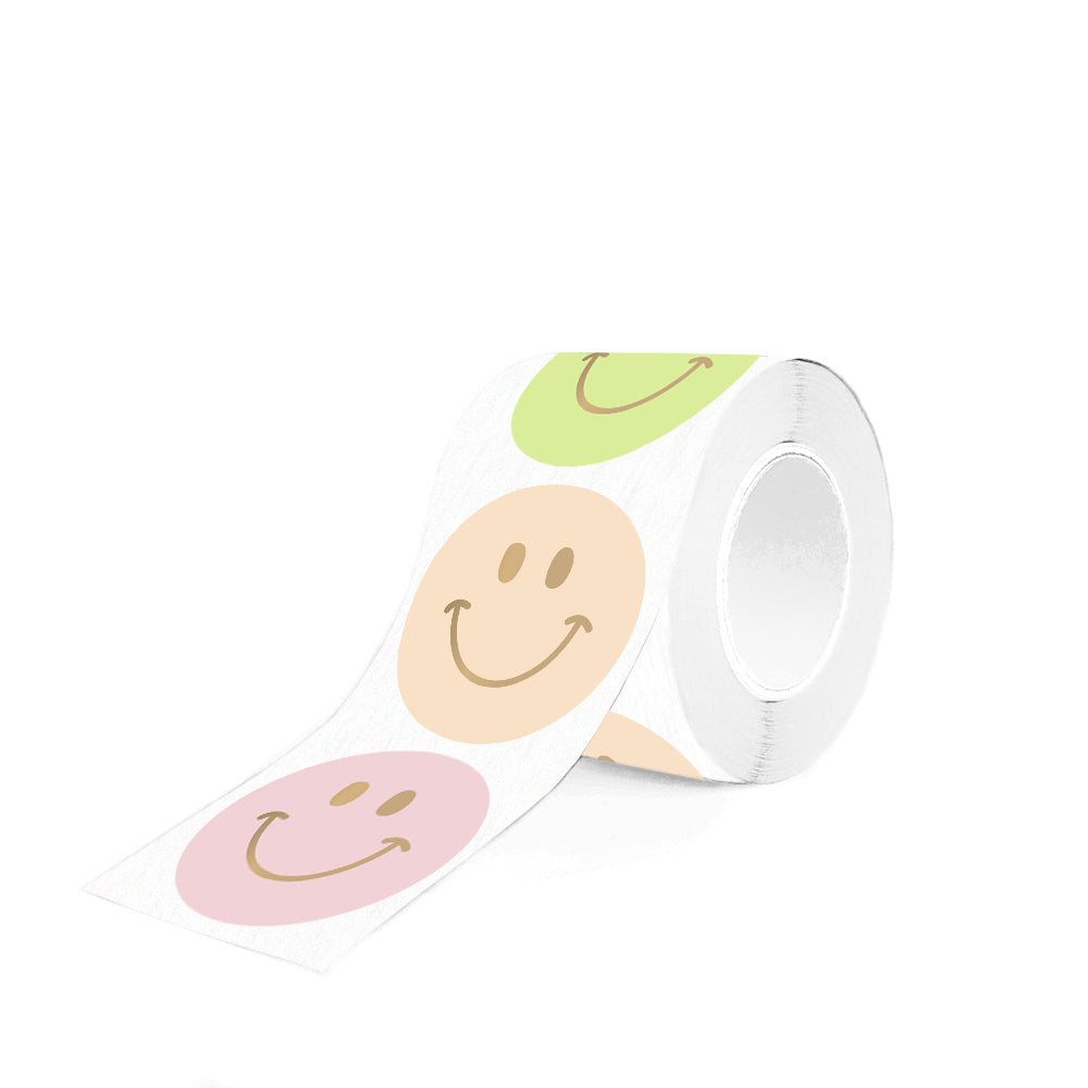 Stickers - Smiley Pastel Gold Multi - 10 stuks