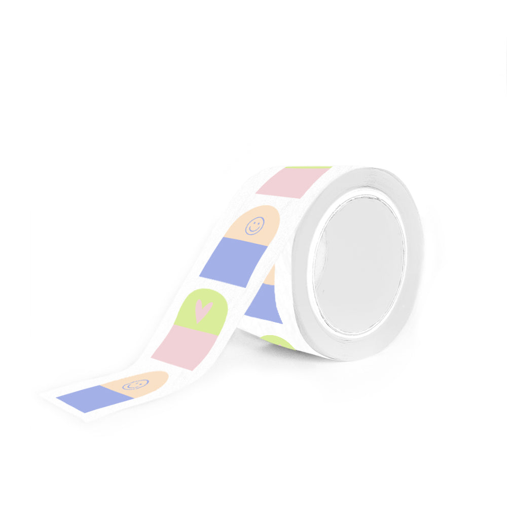 Stickers - Duo hearts-smiley - 10 stuks