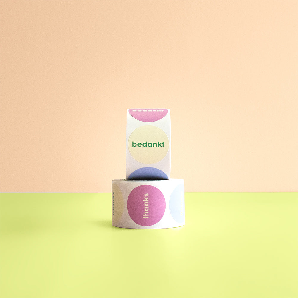 Stickers - Bedankt mini - 10 stuks