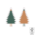 cadeaulabel in de vorm van een kerstboom