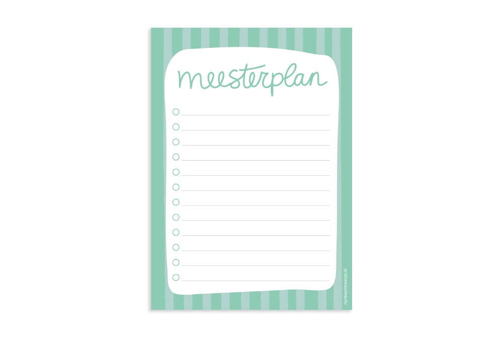 Notitieblok - A6-  Meesterplan