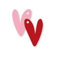 Cadeaulabel Hart Rood/Roze dubbelzijdig