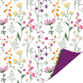 Dubbelzijdig cadeaupapier met verschillende soorten wilde bloemen