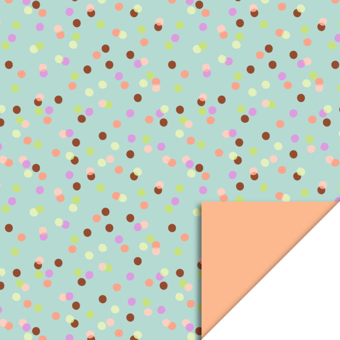 Cadeaupapier - Party confetti pistache peach