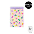 Cadeauzakjes - Hearts duo beige/lilac - 5 stuks - S