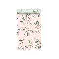 Cadeauzakje Kerst Mistletoe - pink - 12x19cm - 5 stuks - S