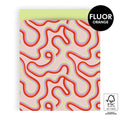 Cadeauzakjes - Rainbow lines lime - 5 stuks - L