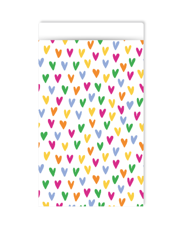 Cadeauzakjes - Lots of love multicolor - 5 stuks - S