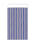 cadeauzakje met blauwe en beige streepjes