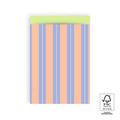 Cadeauzakjes - Stripe chalk blue/lime - 5 stuks - M