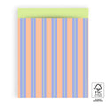 Cadeauzakje - Stripe chalk blue/lime - 5 stuks - L