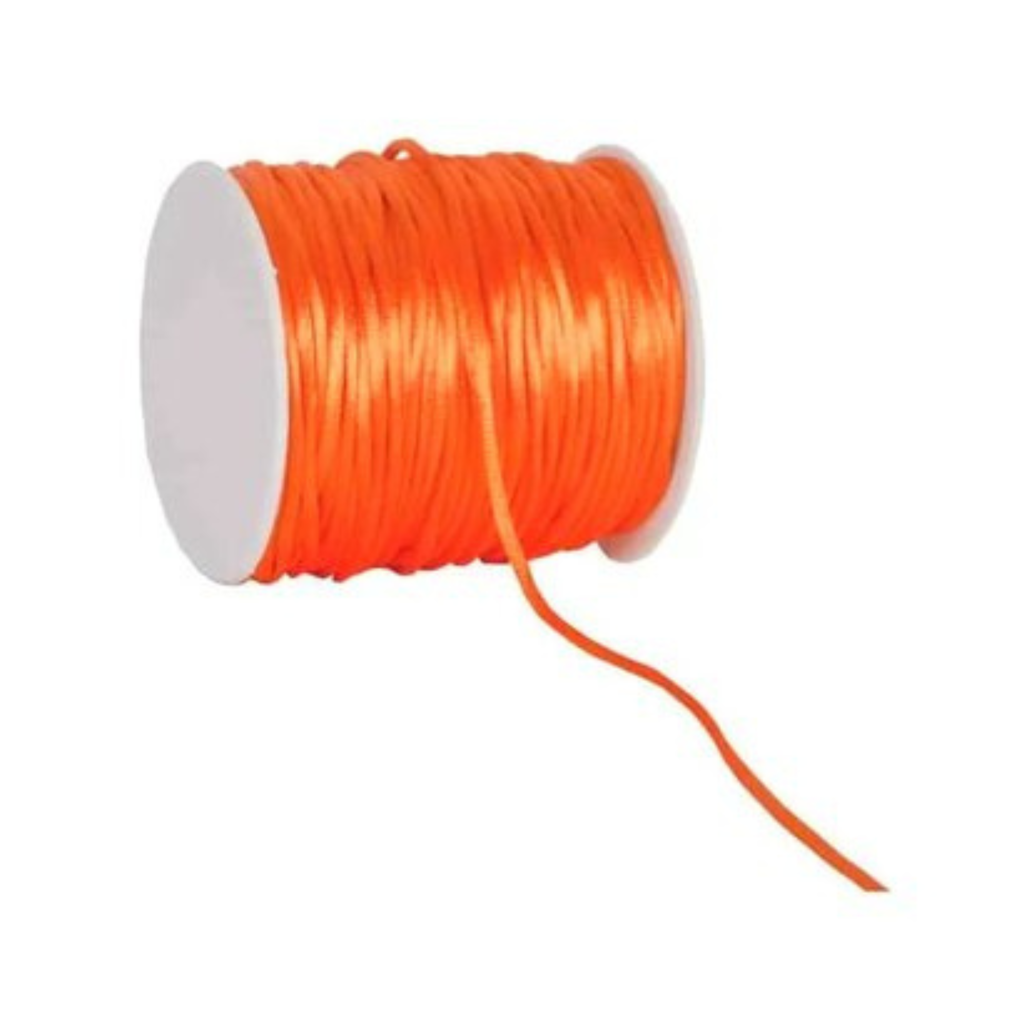 Satijnen lint - fluor oranje