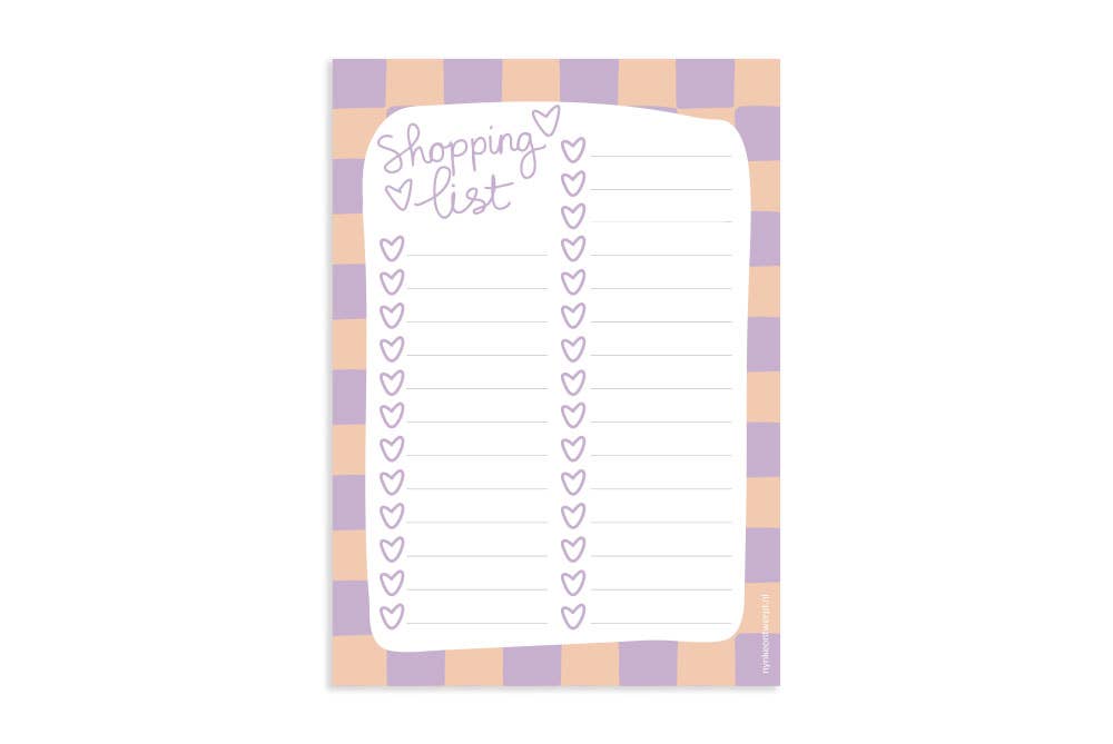 Notitieblok - A6 - Shopping list