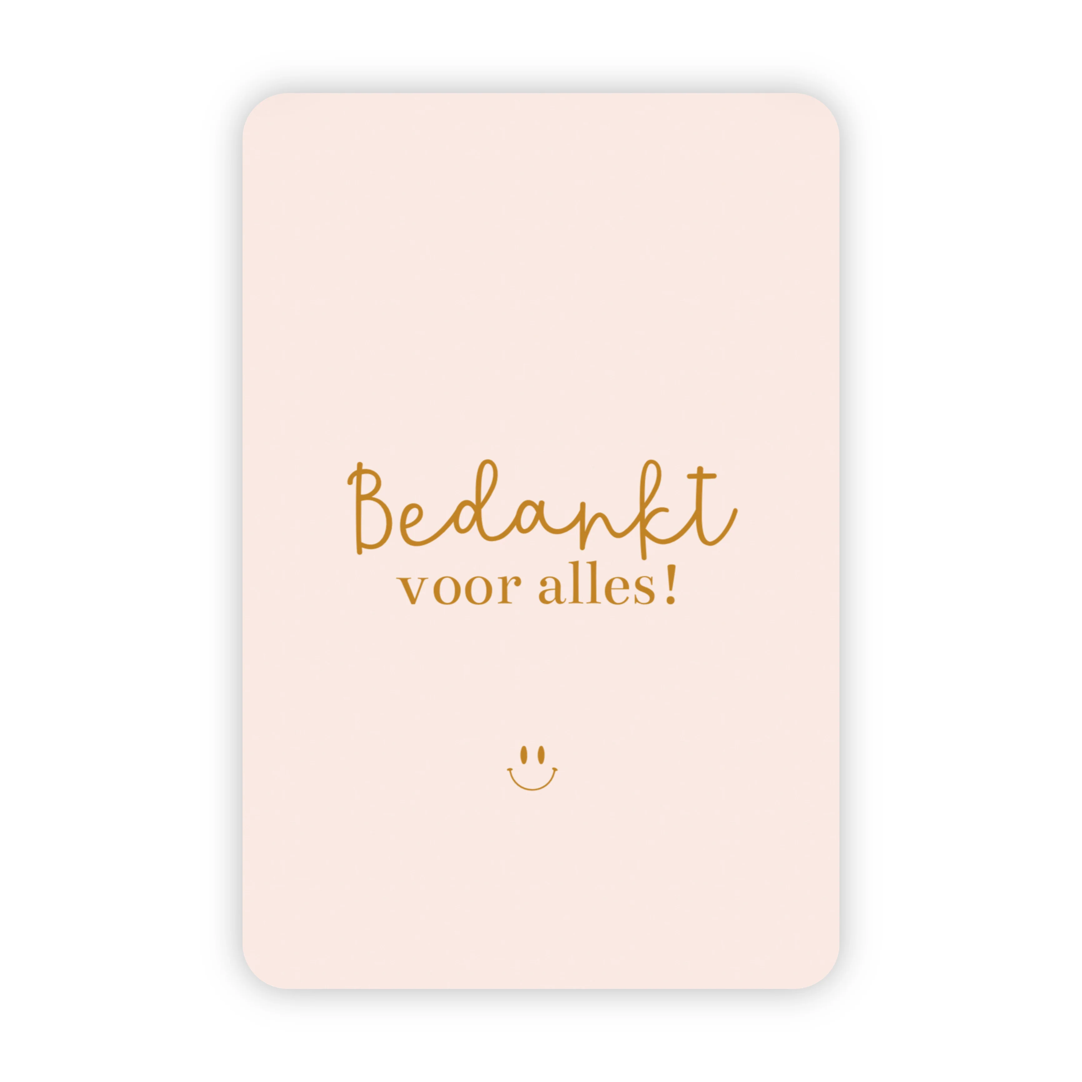 Wenskaart - Bedankt voor alles - met goudfolie