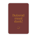 Wenskaart - Duizend maal dank - met goudfolie