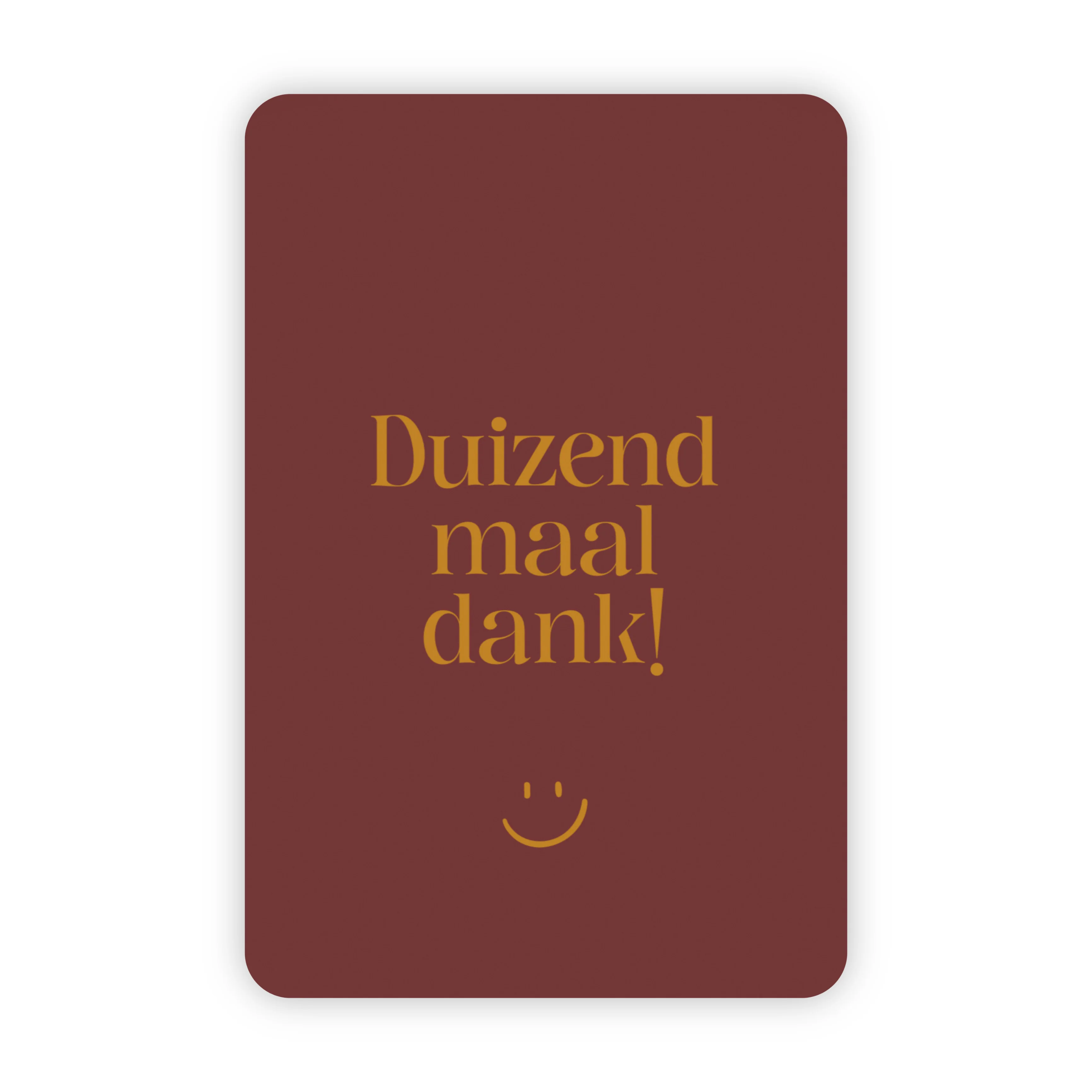 Wenskaart - Duizend maal dank - met goudfolie