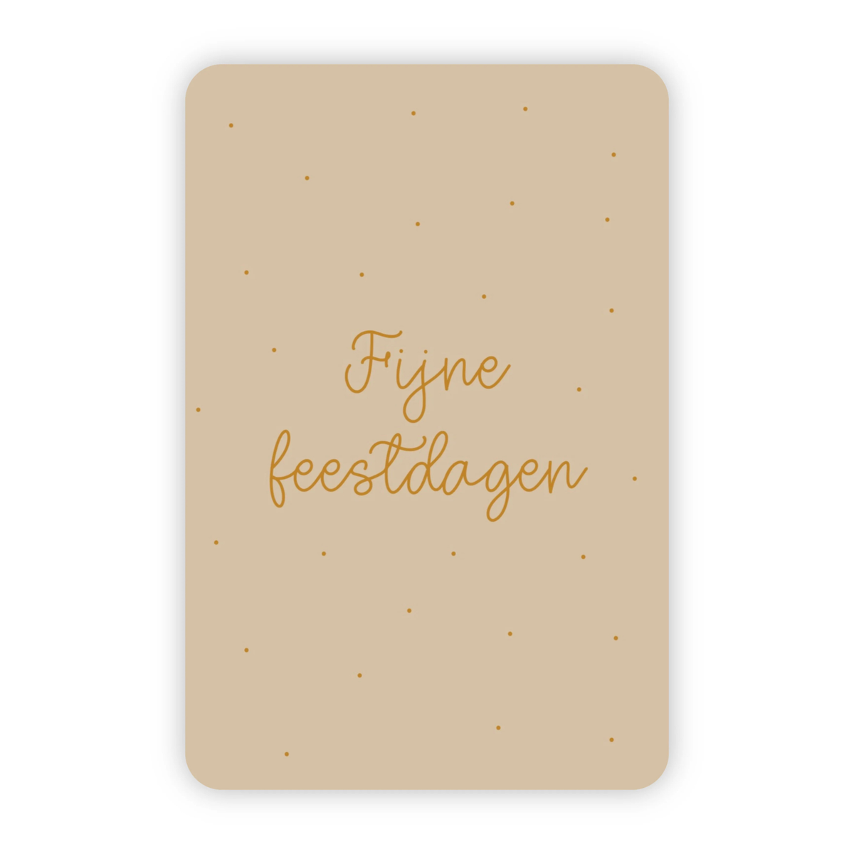 Kerstkaart goudfolie - Fijne feestdagen