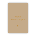 Kerstkaart goudfolie - Fijne kerstdagen