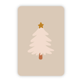 Kerstkaart goudfolie - Blanco kerstboom
