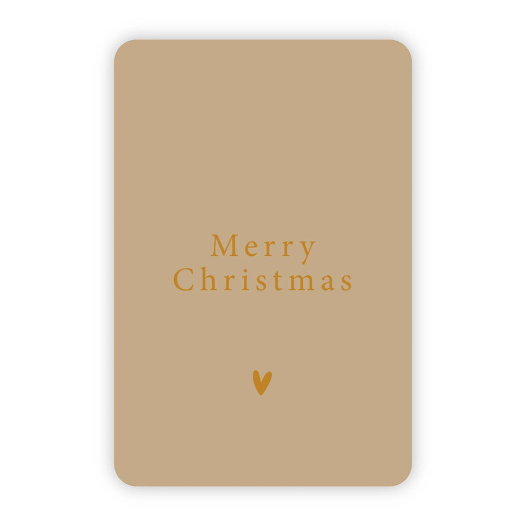 Kerstkaart goudfolie - Merry Christmas